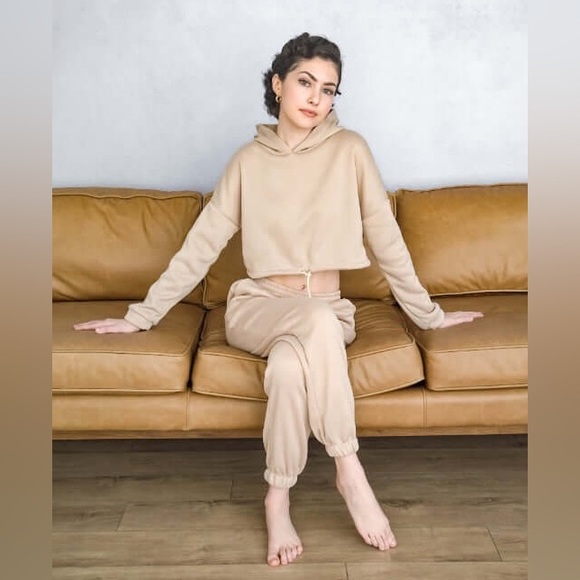 Other - Cropped Hoodie and Sweatpants Set